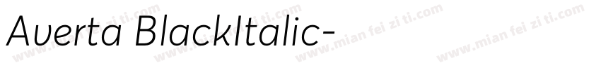 Averta BlackItalic字体转换